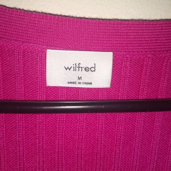 NWT Aritzia Wilfred Manila Cardigan ~ M ~ Vital Pink - Picture 4 of 5